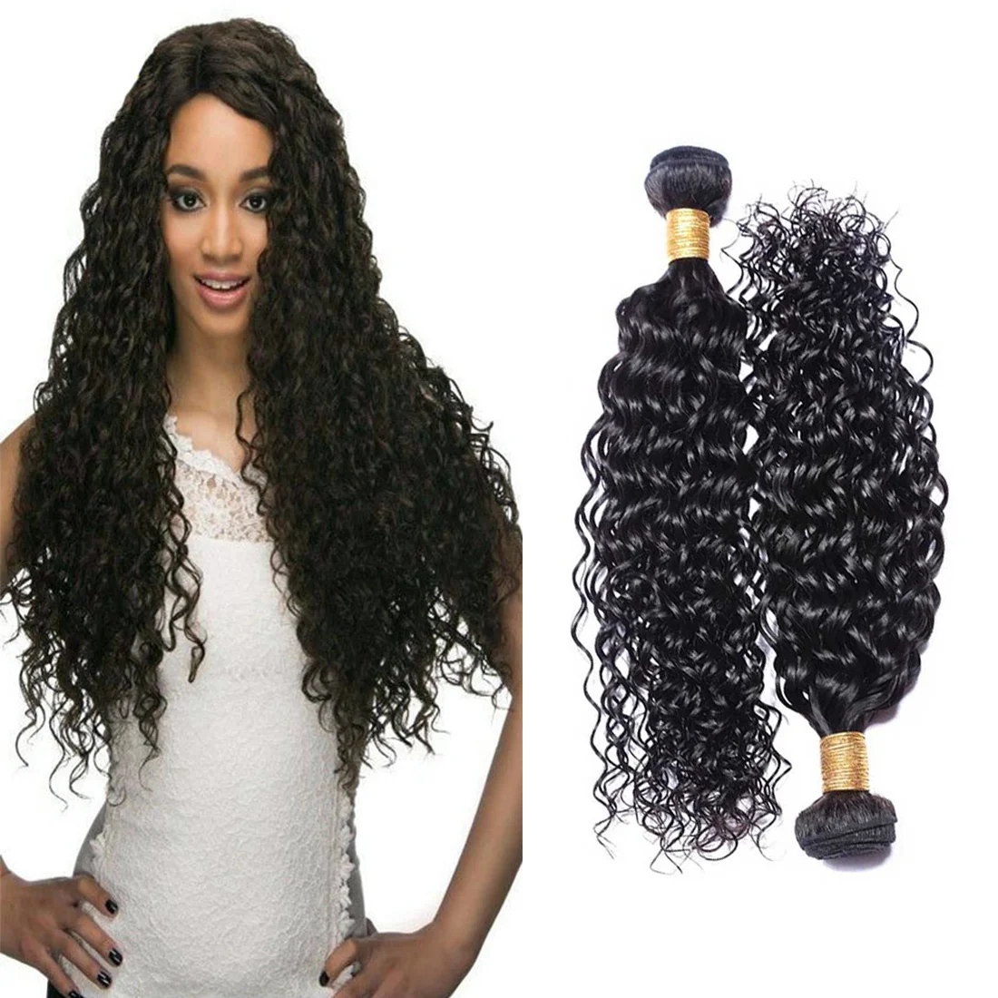 

Promotional sale cuticle aligned virgin hair freetress water wave weave bundle water wave virgin Brazilian human hair bundles