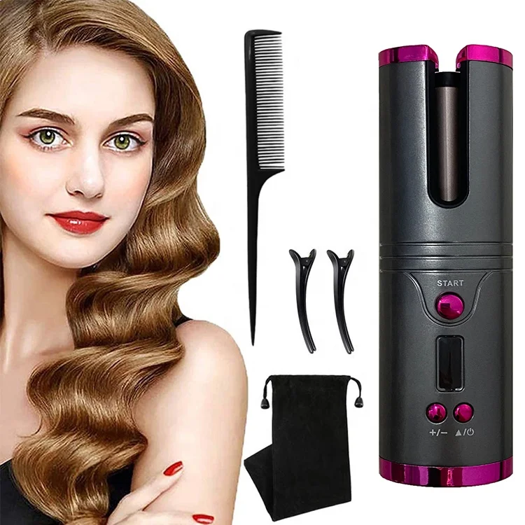 

Automatic Rollers Auto De Rizador USB Portable Curling Tools Cordless Hair Curler Wireless Curling Iron, Picture shows