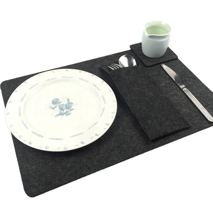 

Rectangle Placemats Felt Table Mats Felt placemat With Rounded Corners, White,black,red,green,grey,blue and customized