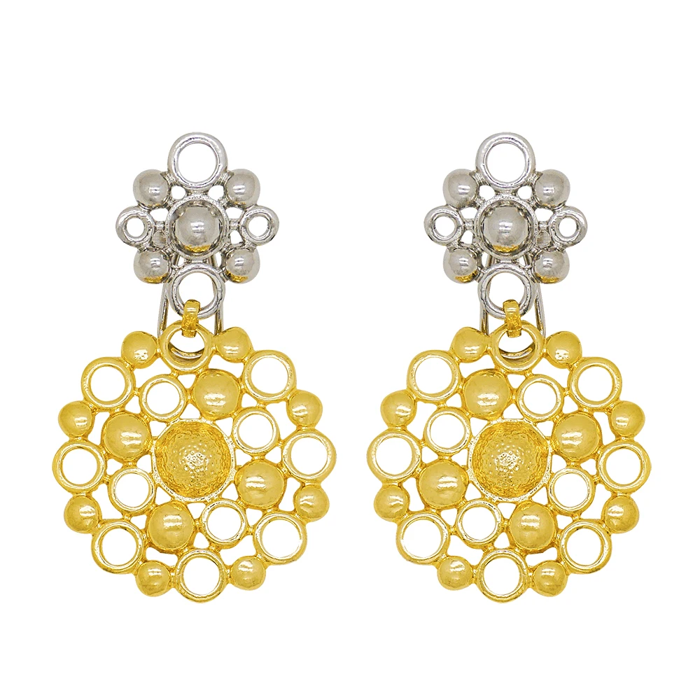 

Women fashion gold Earrings For Wedding DUBAI Bridal Round Circle Hoop Earring E447