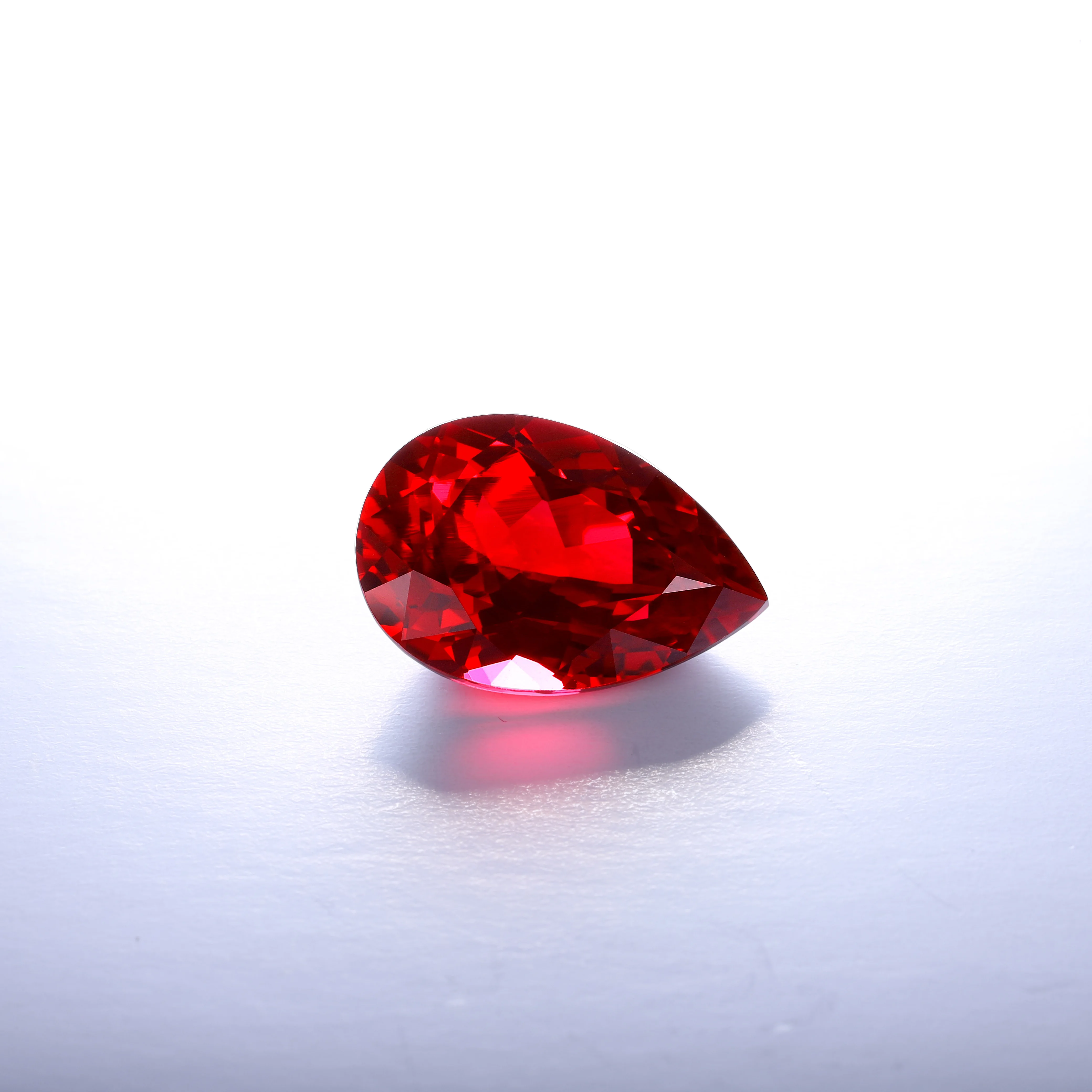 

Excellent Quality synthetic Ruby stones pear cut pigeon blood red ruby Natural Gemstone