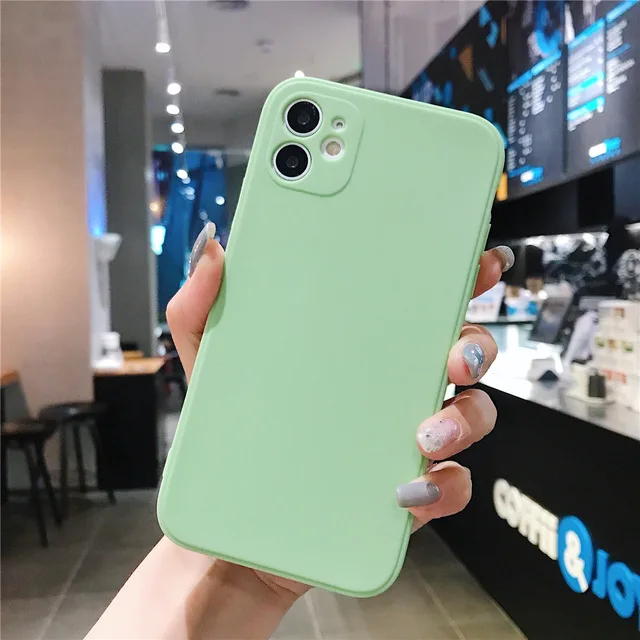 

liquid silicone for iphone 12 shockproof mobile case,for iphone 12 liquid silicon case green