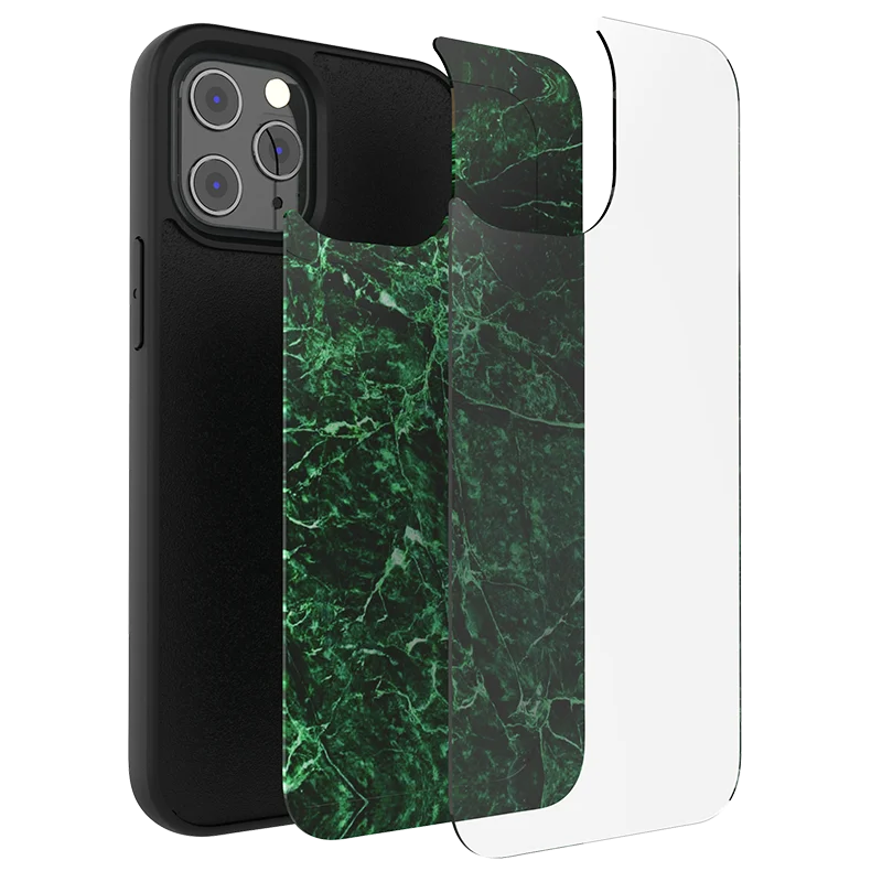 

Fashion toughened glass inlay groove case for iPhone 12 Pro Max customize your design 2D UV printing phone cover iphone12