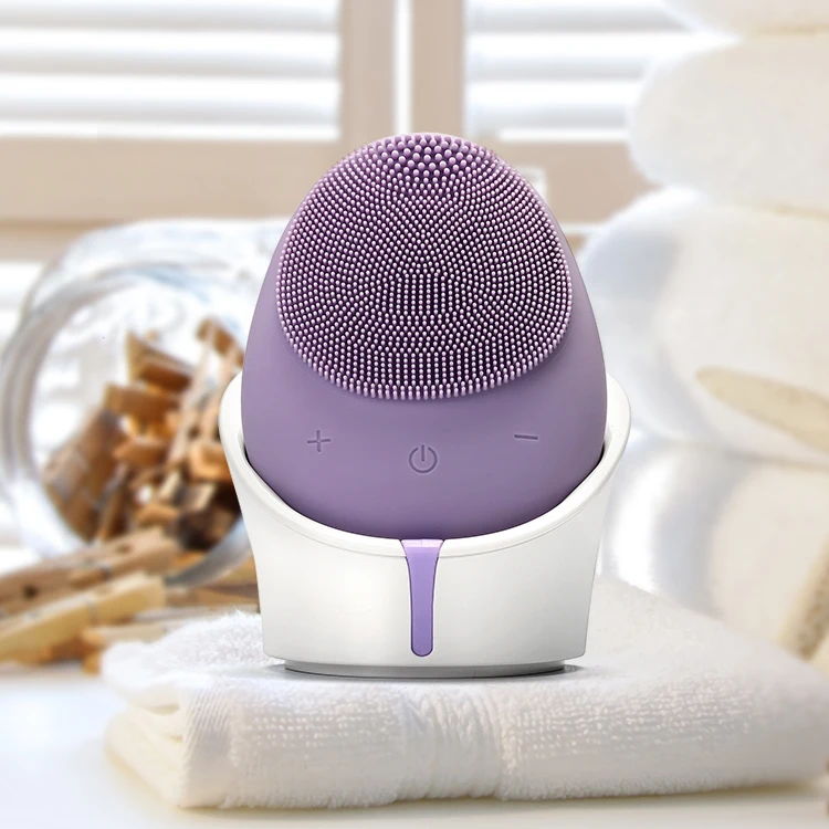 

Silicone facial cleaner sonic cleanser face wash scrubber