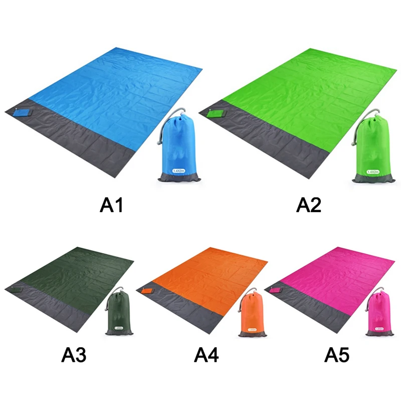 

82*79inch Waterproof Pocket Beach Blanket Folding Camping Mat Mattress Portable Lightweight Mat Outdoor Picnic Mat