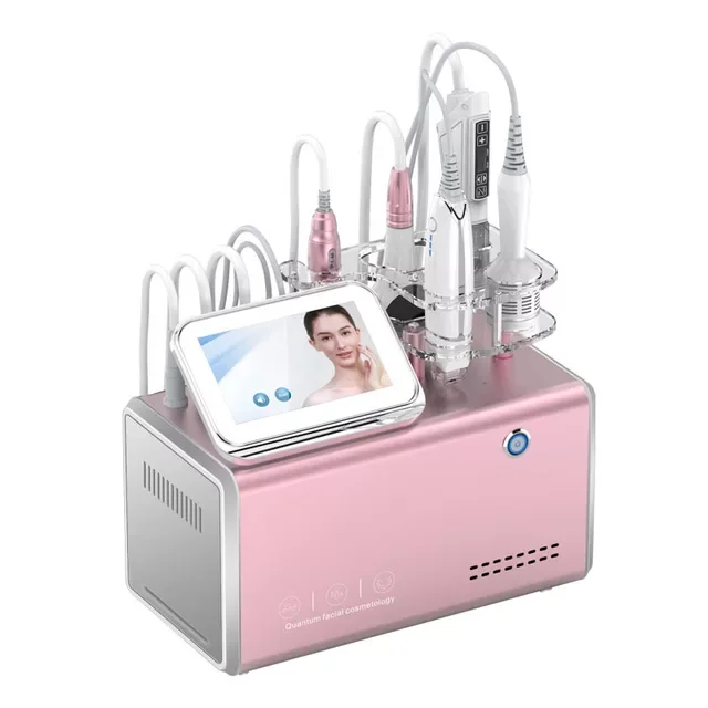 

cryo vacuum face lifting hydro messo gun no-needle 5 in 1 facial care machine, Pink
