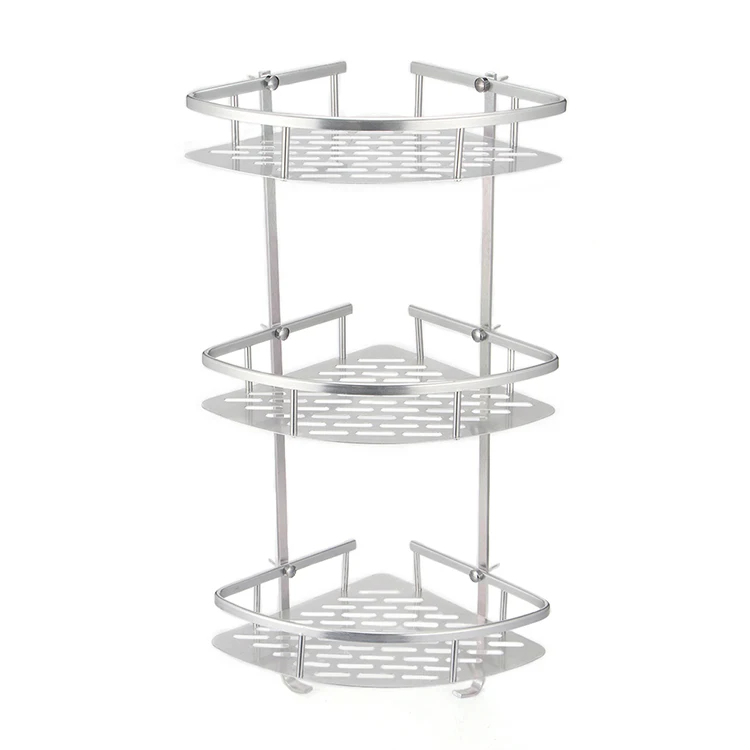 

3 Tier Corner Storage Holder Shelves Bathroom Shampoo Cosmetic Shower Kitchen Storage Rack Organizer Bath Accessory Sets