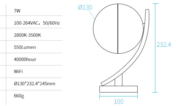 Google Home Wifi Controlled Table Lamp With Usb Port Touch Led Smart Table Lamp
