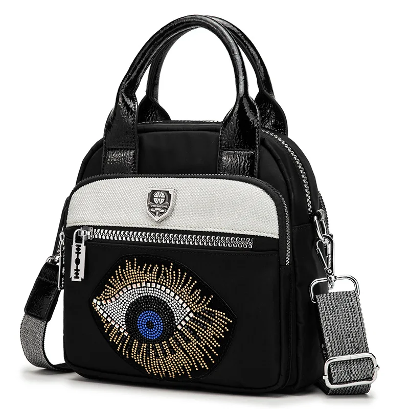 

Hot Rhinestone Waterproof Canvas Messenger Small Bag Oxford Cloth Shoulder Bags