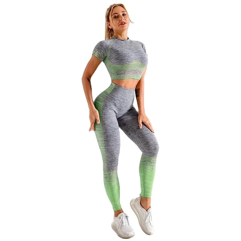 

Seamless Yoga Suit New Jersey short sleeve hip stretch Fitness Yoga suit