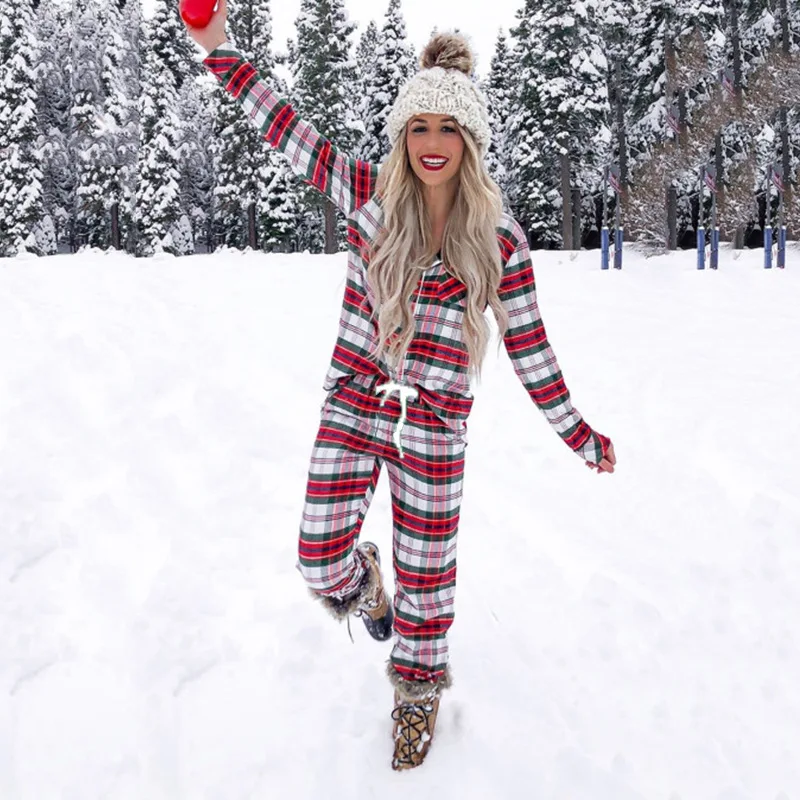 

High Quality Long Sleeve Women's 2 Pcs Set Pajama Button Down Pajama Women, Red
