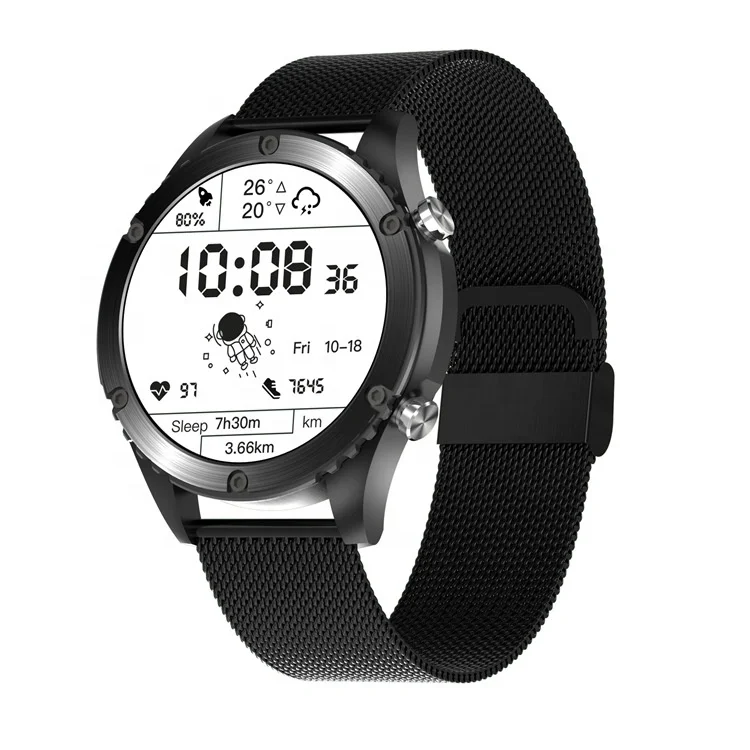 

New CK31 Smart Watch Body Temperature Digital Watch Heart Rate Tracker Full Touch Round Screen Men Business Sport Music Watches