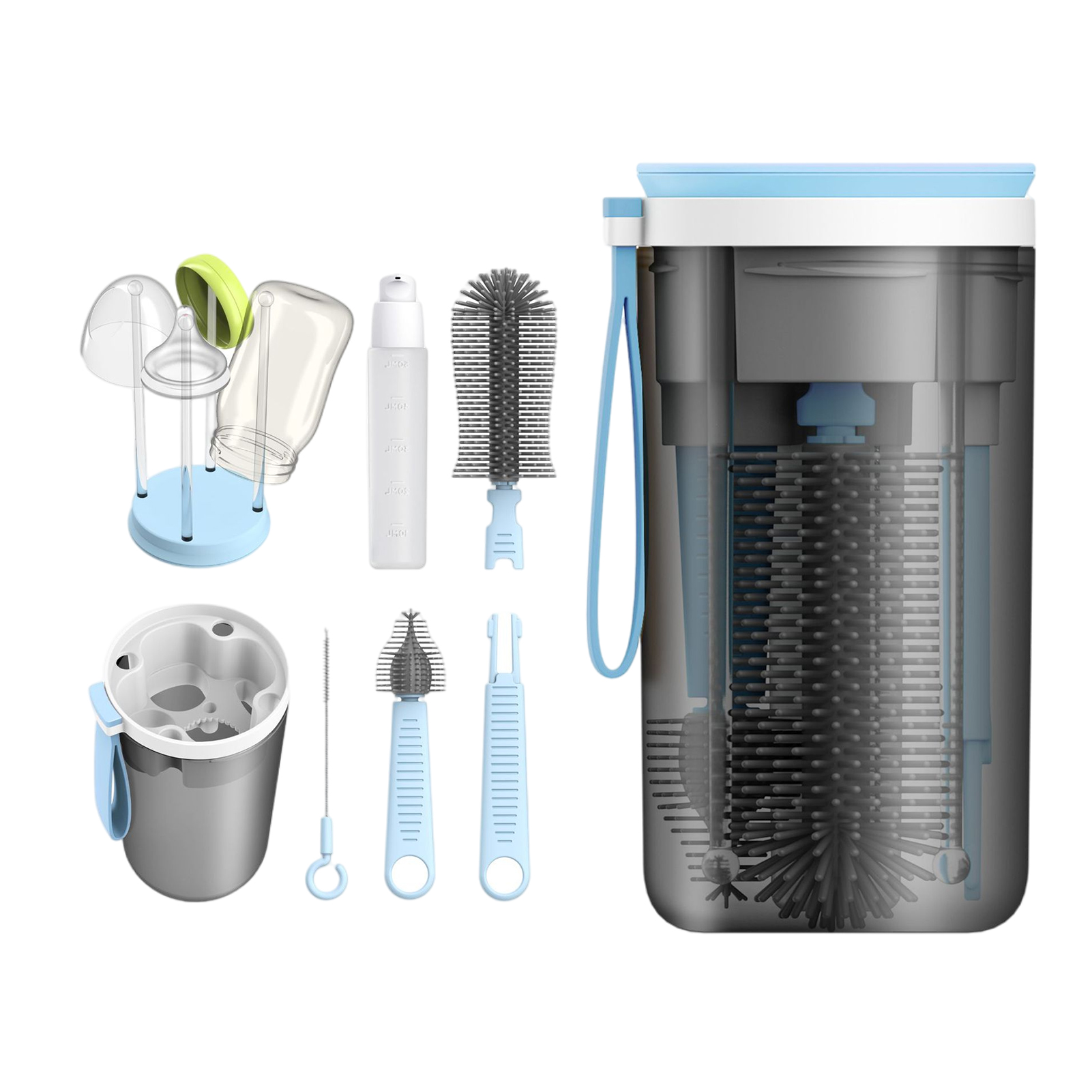 

Factory Wholesale Travel Automatic Electric Electronic Silicone Baby Bottle Cleaner Brush Set