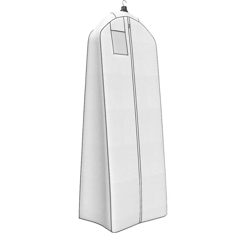 

eco-friendly customized high quality long Dustproof Wedding Dress Garment Bag, 1c