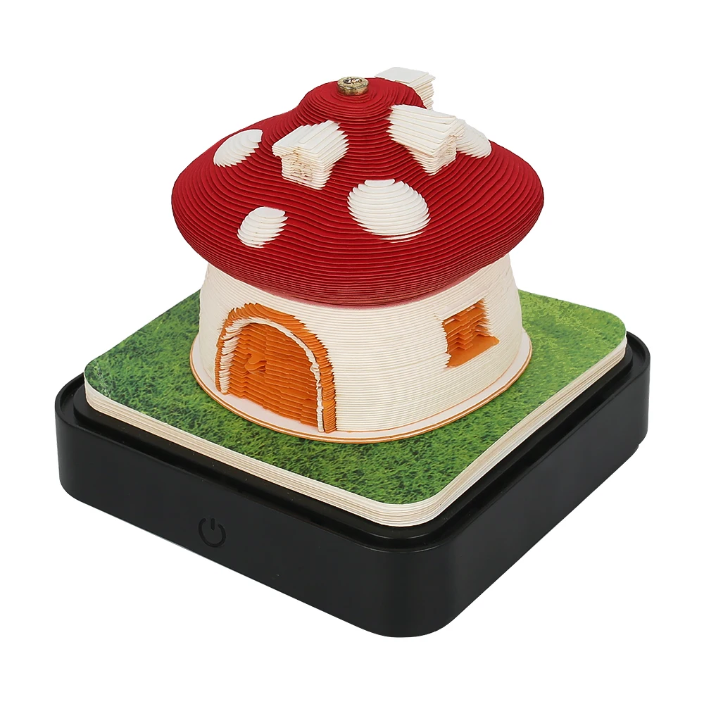 3D Notepad Home Decoration Notes Paper Cube Corporate Gifts Mushroom Memo Pad Sticky Business Gift Notepaper With Gift Box