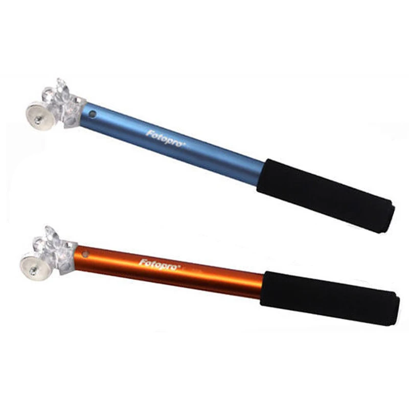 

Fotopro Aluminum Extendable Light Flexible Cheap Monopod Mini Smartphone Selfie Stick, Black blue orange