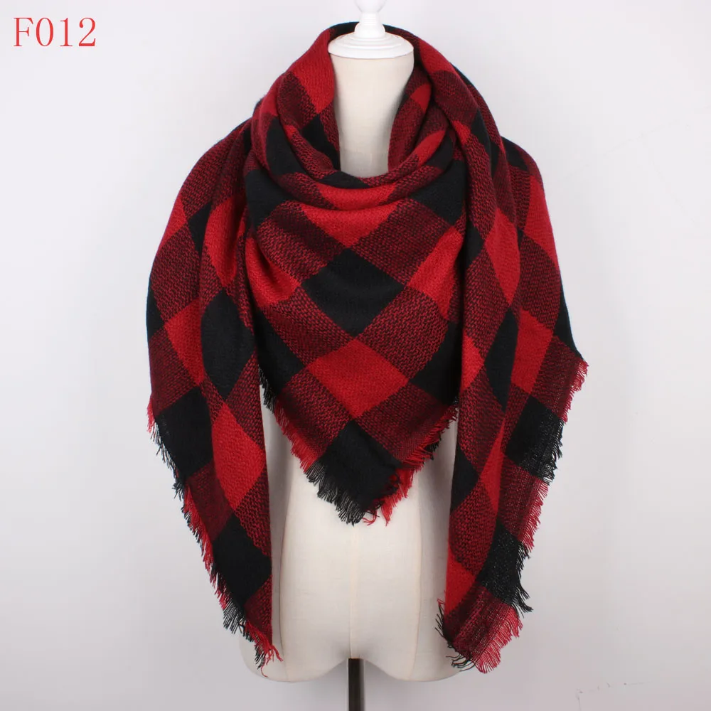 
Fall Winter Za Design Over 200 colors Oversize Women Winter Acrylic Wrap Shawls Square Plaid Blanket Scarf 