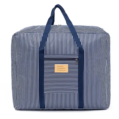 

Water Resistant Striped Large Tote Travel Foldable Clothes Underwear Bag