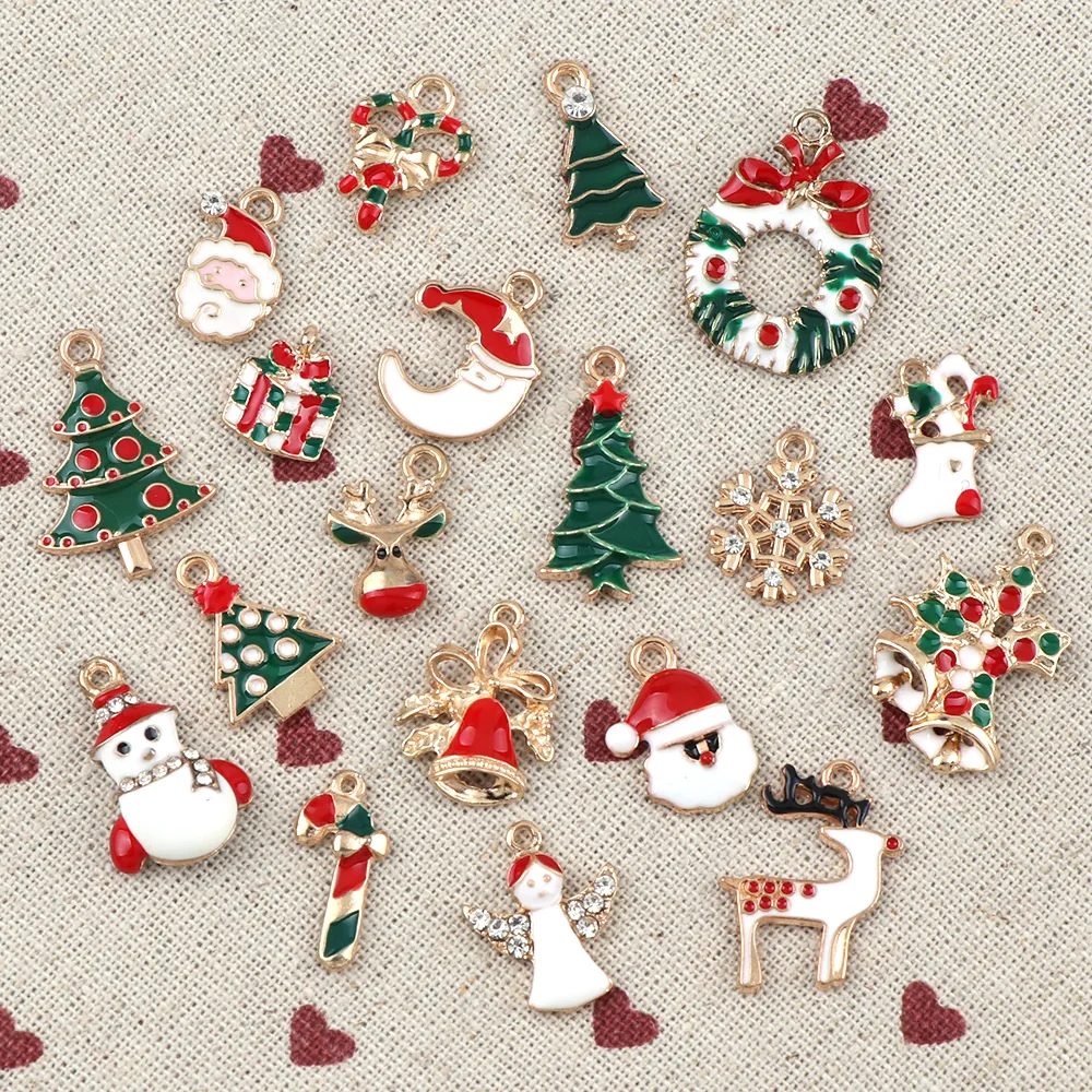 

38 Kinds of Christmas Series Earrings Pendant DIY Accessories Accessories Santa Claus Snowman Bell Pendant