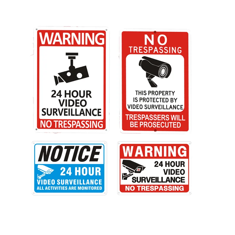 Warning This Home Under 24 Hour Video Surveillance Being Watched Metal Sign S053 