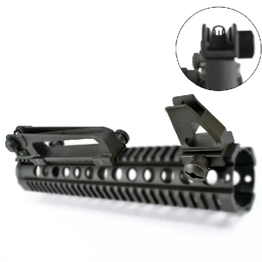 

Tactical Combo Detachable Carry Handle Mount with Low Profile Flat Top Front Iron Sight Set for Airsoft M4 M16 AR15 Hunting caza, Black