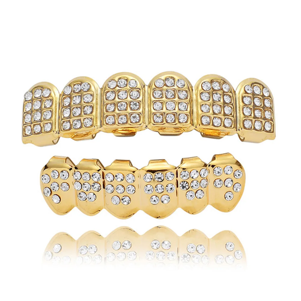 
New European Miss Jewelry Best Custom Brass Silicone Crystal Hip Hop Teeth Grillz 