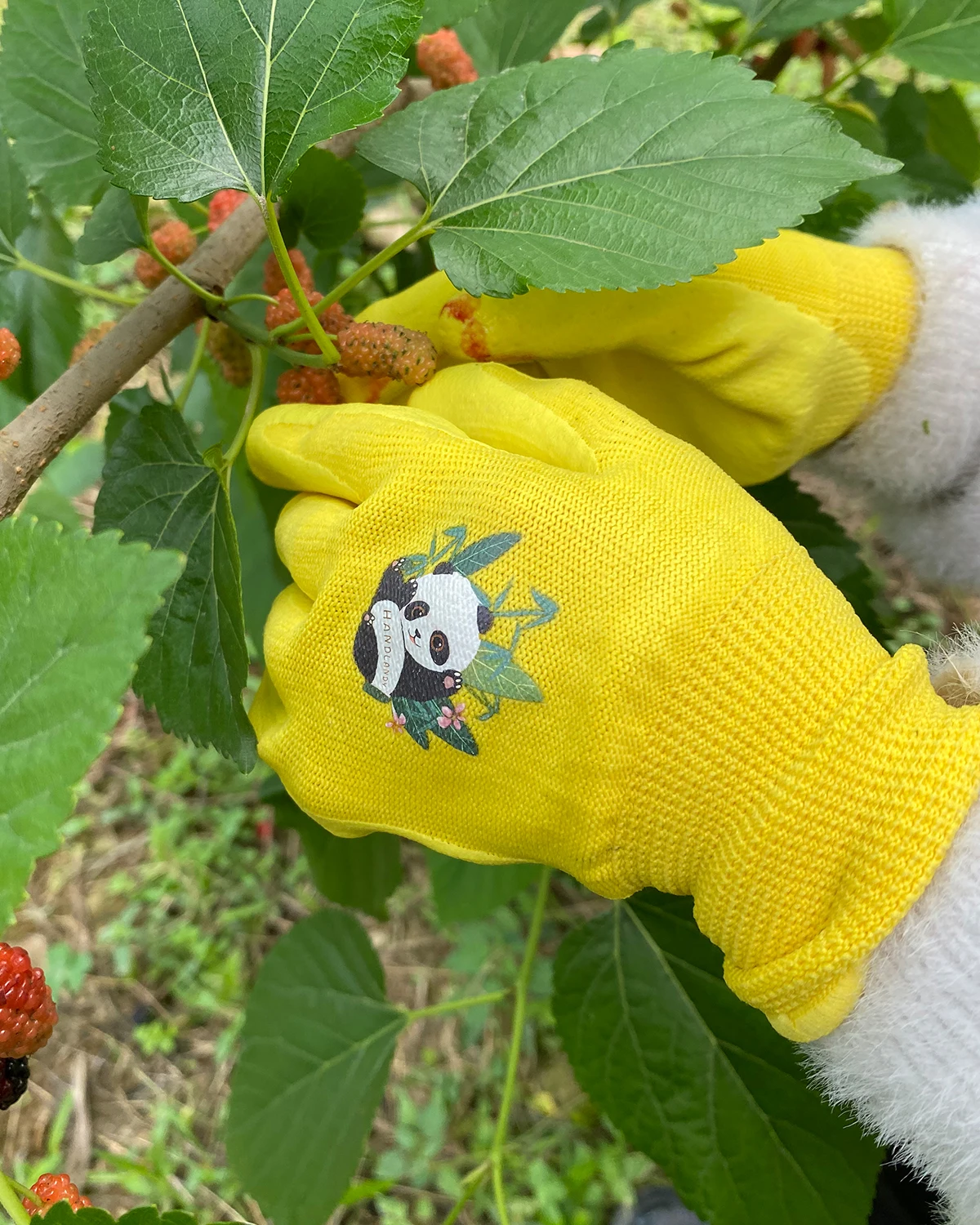 Handlandy Coated Gardening Gloves Foam Nitrile Natural For Kids