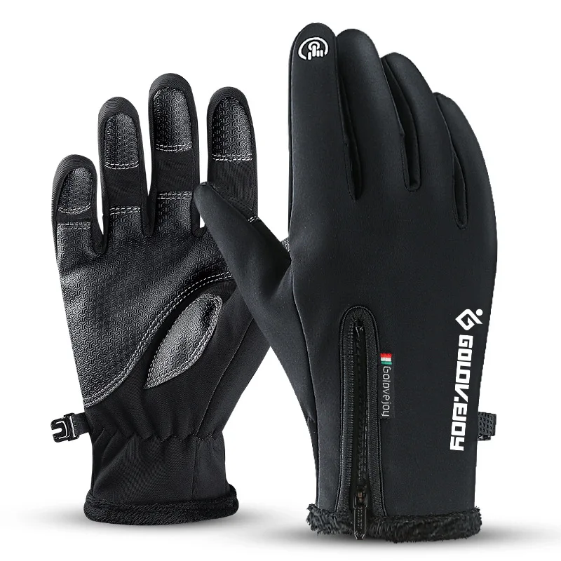 

Dropshipping Winter Touch Screen Full Fingers Keep Warm Cycling Gloves Insulated Anti-Slip Windproof Waterproof Bicycle Gloves