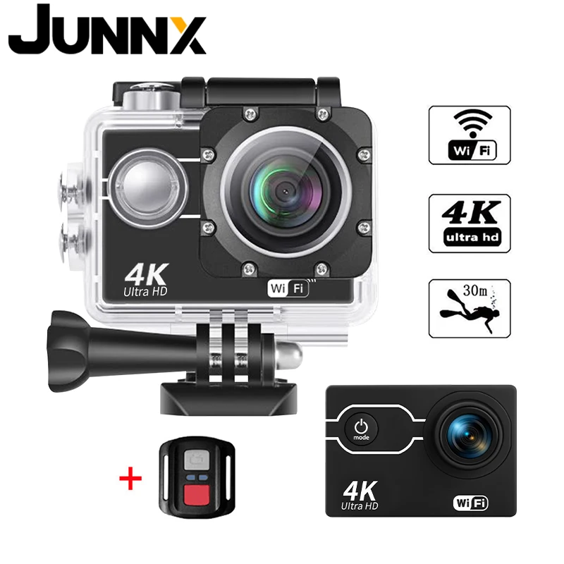 

170 Wide Angle Sports Camara DV 30fps 16MP 30m 4k WIFI Sports Camera Action Cam Camera with Remote Control