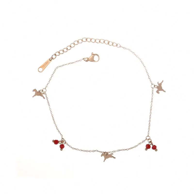

Women's High Quality Latest Design Non Tarnish Horse Shaped Gold Plated Anklet