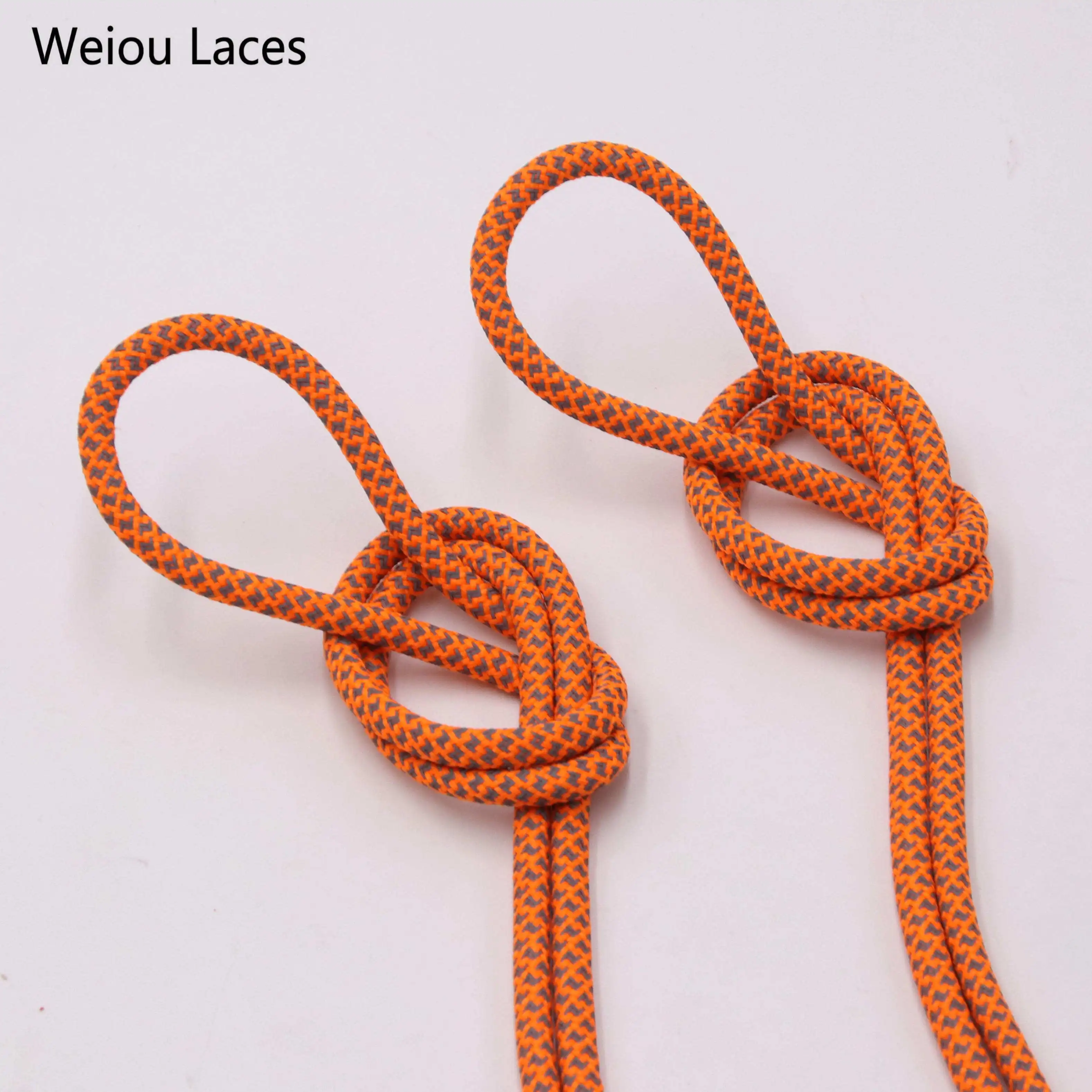 

Weiou laces Polyester Round Reflective Athletic Shoelaces for Night Basketball Shoestrings Safety Adult Kids Laces Sport, 3m grey+polyester color