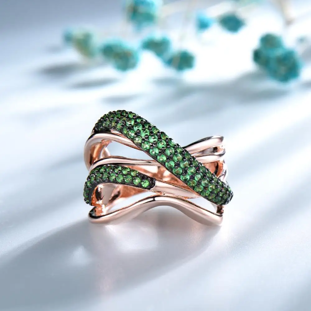 

Drop shopping Multi Layer Carved Druzy Ring 925 Sterling Silver Dubai Design Silver Geometric Wedding Ring Wedding Bands or Rings Emerald, Picture