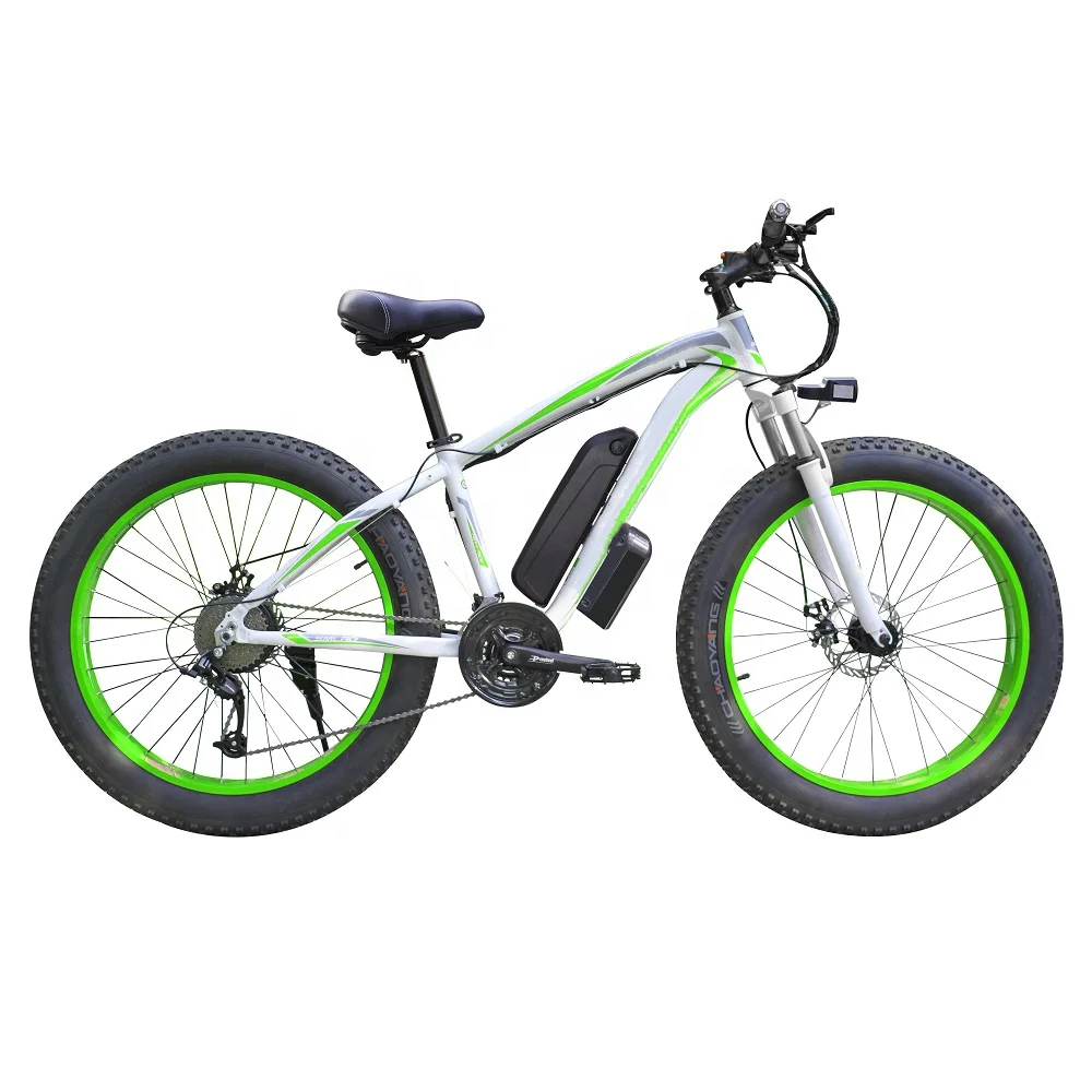 

Hot Sale HZEVIC 48v 350w 500w10Ah 26 inch Adult Electric Bicycle SHIMANO GEAR Fat Tire Full Suspension Mountain Electric Bike