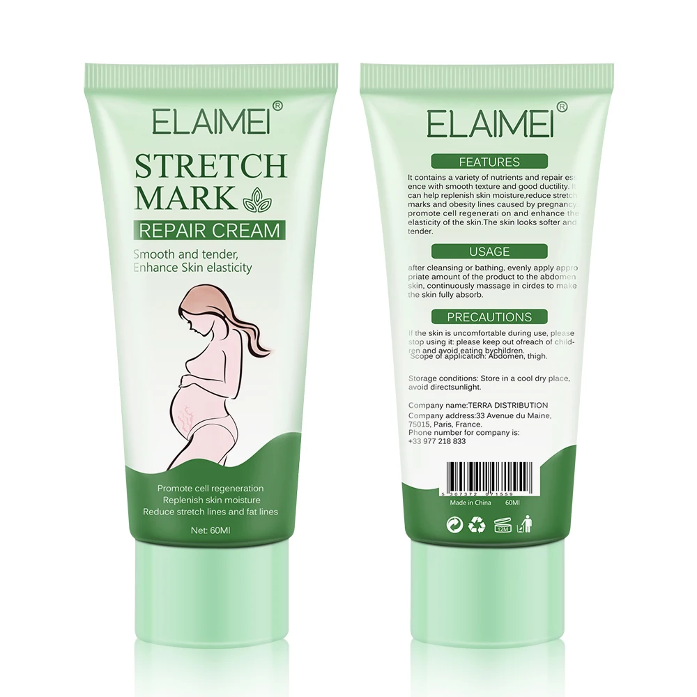 

ELAIMEI Body Skin Care Stretch Mark Repair Cream Treatment Scar Removal Pregnancy Cream for Women Natural Quantity Body OEM