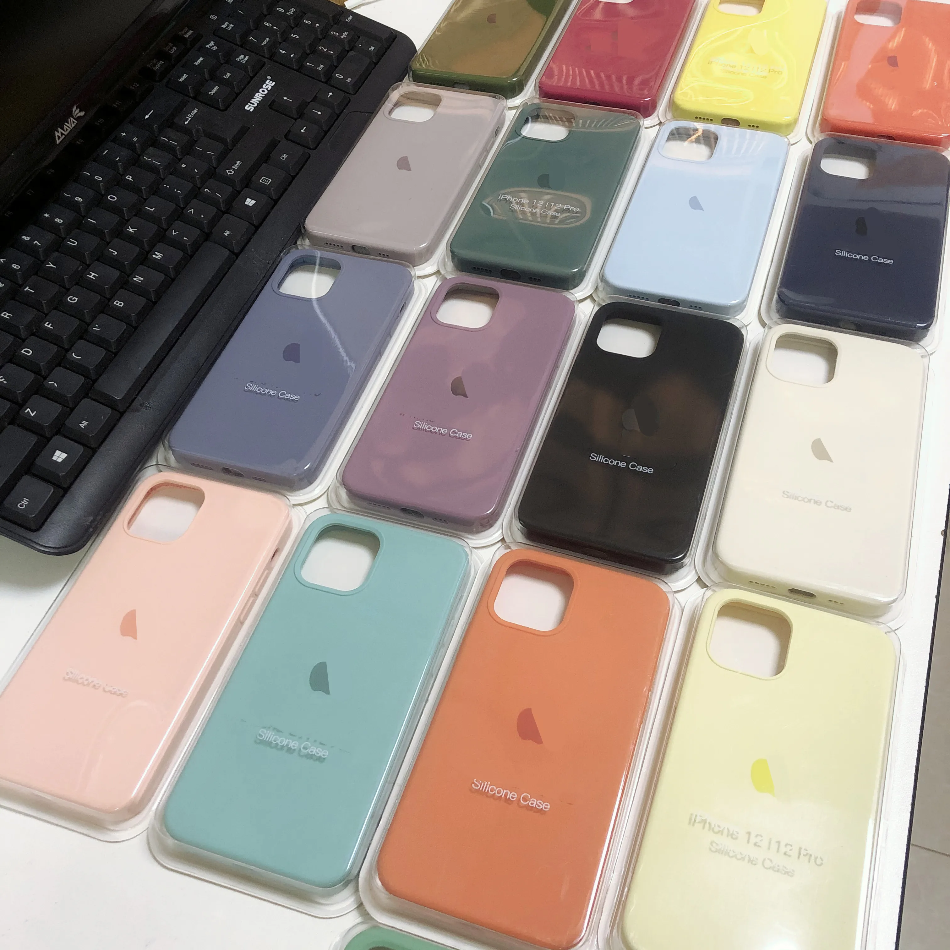 

2021 new fashion With LOGO Liquid Silicone Official Original Case for apple iphone 12 11 pro max xs x xr 6 6s 7 8 plus se 2020, 63 colors