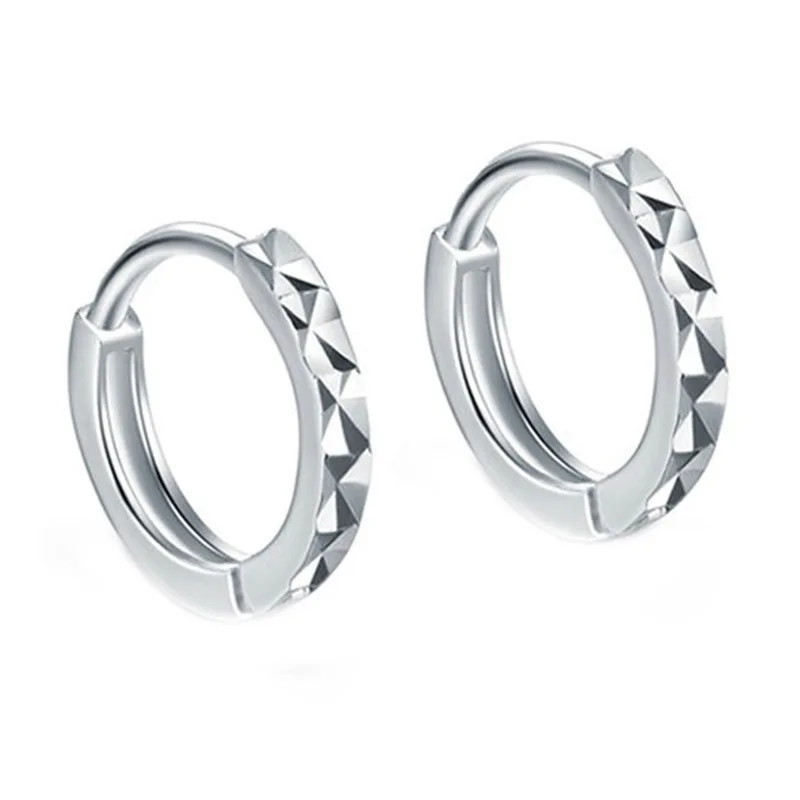 

925 sterling silver fashion delicate hoop huggie earrings women daily wear
