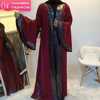 

1715# New Model Abaya In Dubai Wholesale Muslim Dress Muslim Kaftan Open Abaya
