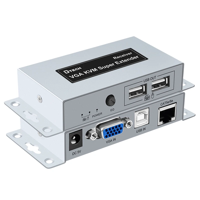 

DTECH HD audio and video signal long-distance transmission 4k 1080p VGA KVM extender 100M, Picture