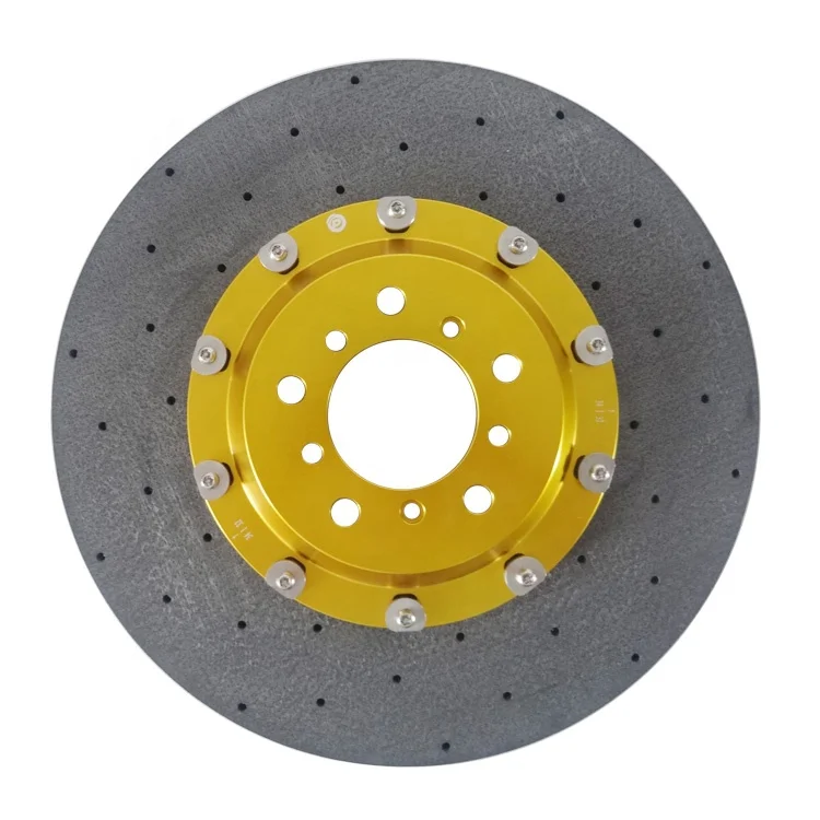 

High Performance Coated Front And Rear Drilled Ventilated Carbon Ceramic Disc Brake Rotor Sets For Sale