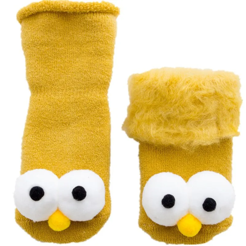 

Thicken children's cute baby socks shoes with big eyes