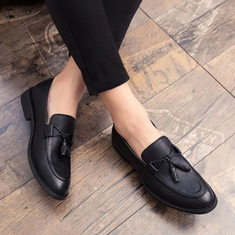 

High-grade design shoes smooth surface uppers men's leather dress shoes for men, Black brown