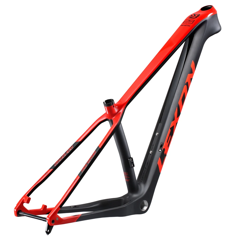 

2021 New lexon Reverse Carbon MTB Frame 29er Plus Mountain Bike Carbon Frame 148*12mm MTB Carbon Frames Size 15/17inch