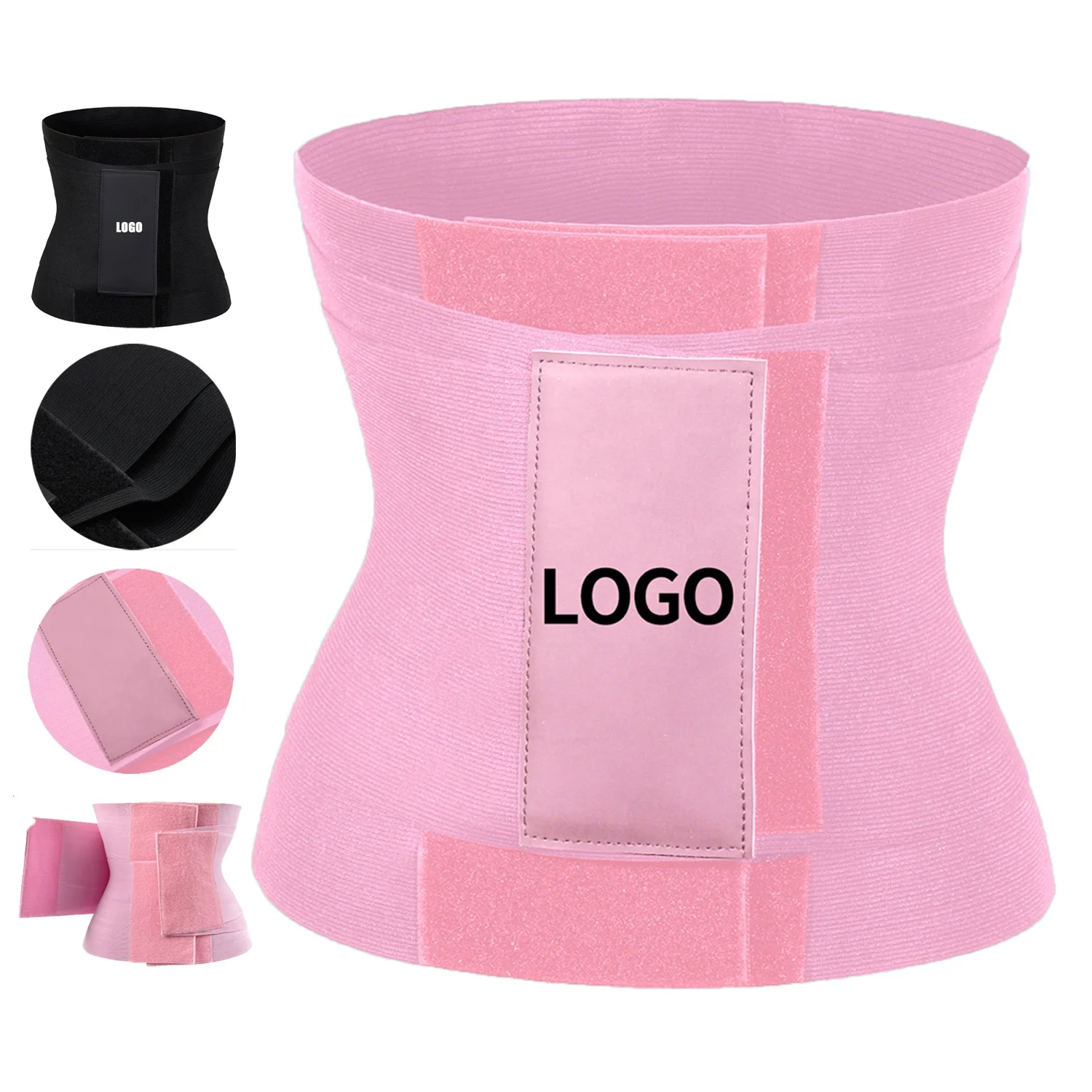 

Body Shaper Shapewear Waist Wrap Trimmers Latex Cincher Slimming Belts Tummy Trimmer Waist Trainer Pink, Black, pink