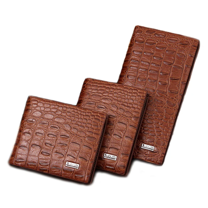 

YS-W044 New casual high capacity PU leather long crocodile mobile wallet for men