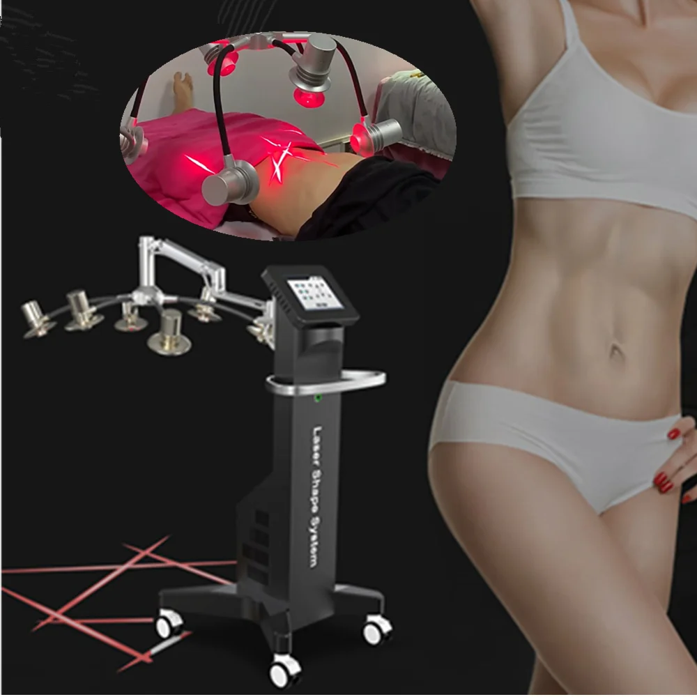 

newest body slimming 635nm llipo cold laser therapy 6d laser beauty laser equipment, White or black can choose lipolaser