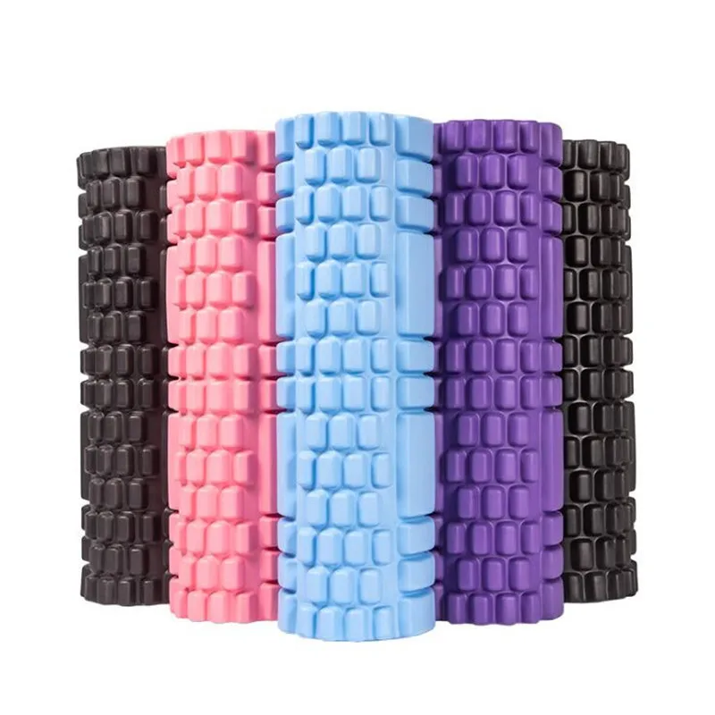 

45/35cm Column Gym Fitness Foam Pilates Muscle Massage Roller Exercise Back Soft Yoga Block Drop Shipping, Black/purple/blue
