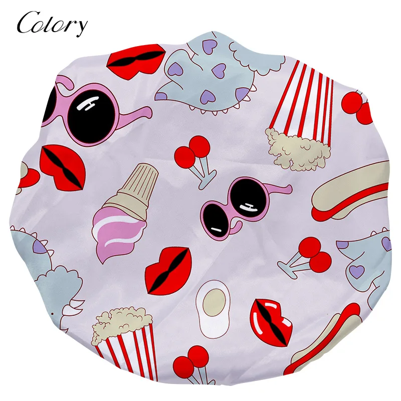 

Colory Logo Hair Long Sleep Soft Bonnet Dryer, Customized color