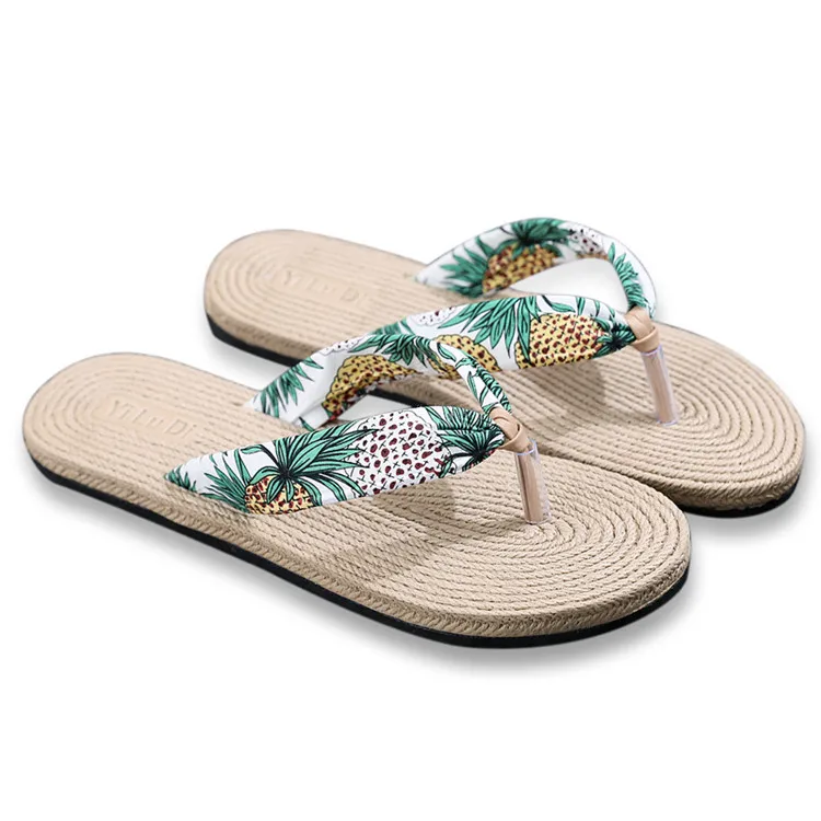 

Wholesales Women Shoes Summer Bohemia Floral Beach Sandals Wedge Platform Thongs Flip Flops Slippers