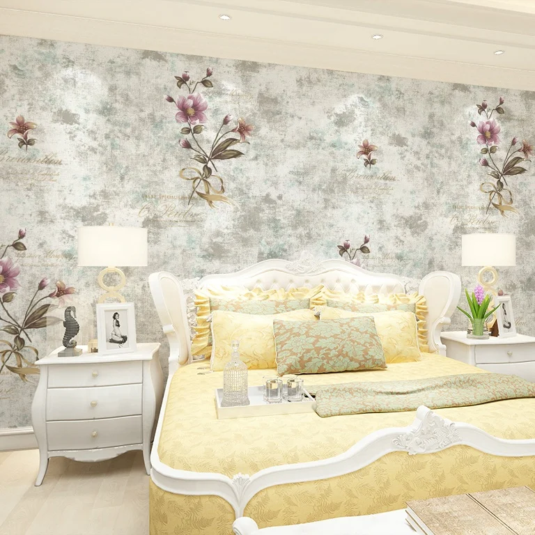 romantic flower wallpaper new designs hot sale