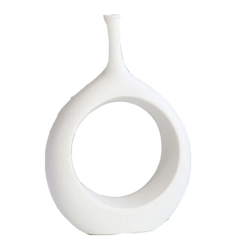 

Design Wholesale Matte Minimalist Modern White Home Flower Decoration Nordic Ceramic Vase, Vase For Home Decoration